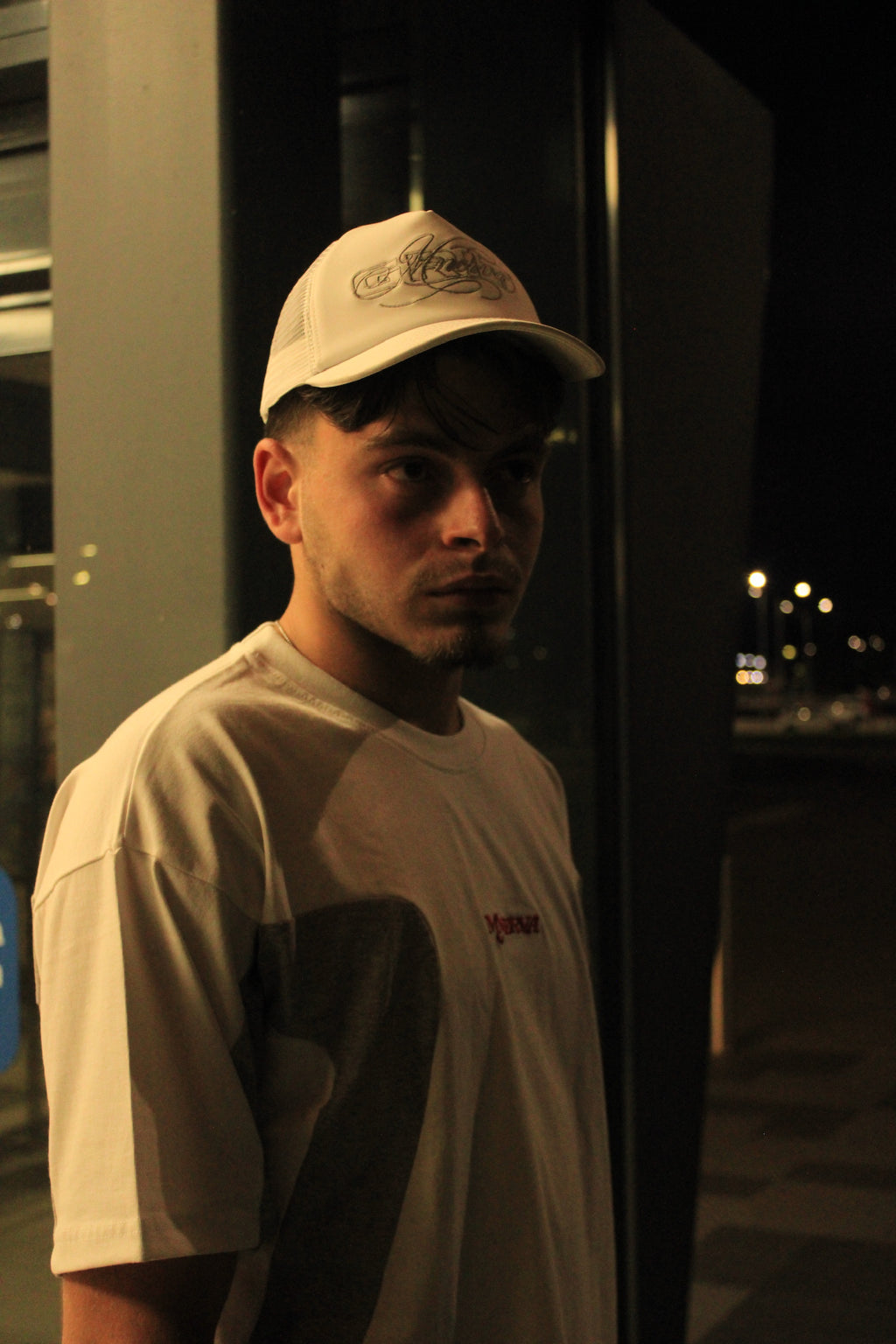 mnerva “GRIT” white cap